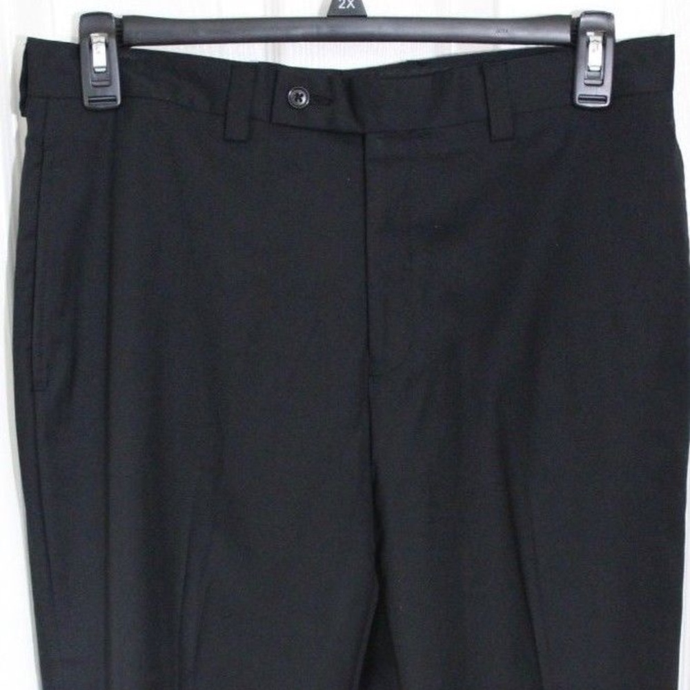 Calvin Klein Black Mens Dress Pants 34x30 Pleated